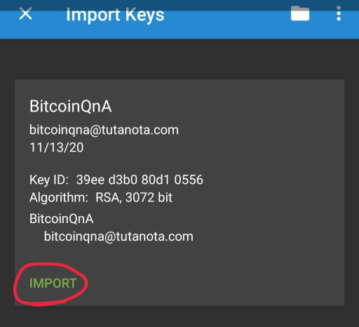 Import-key